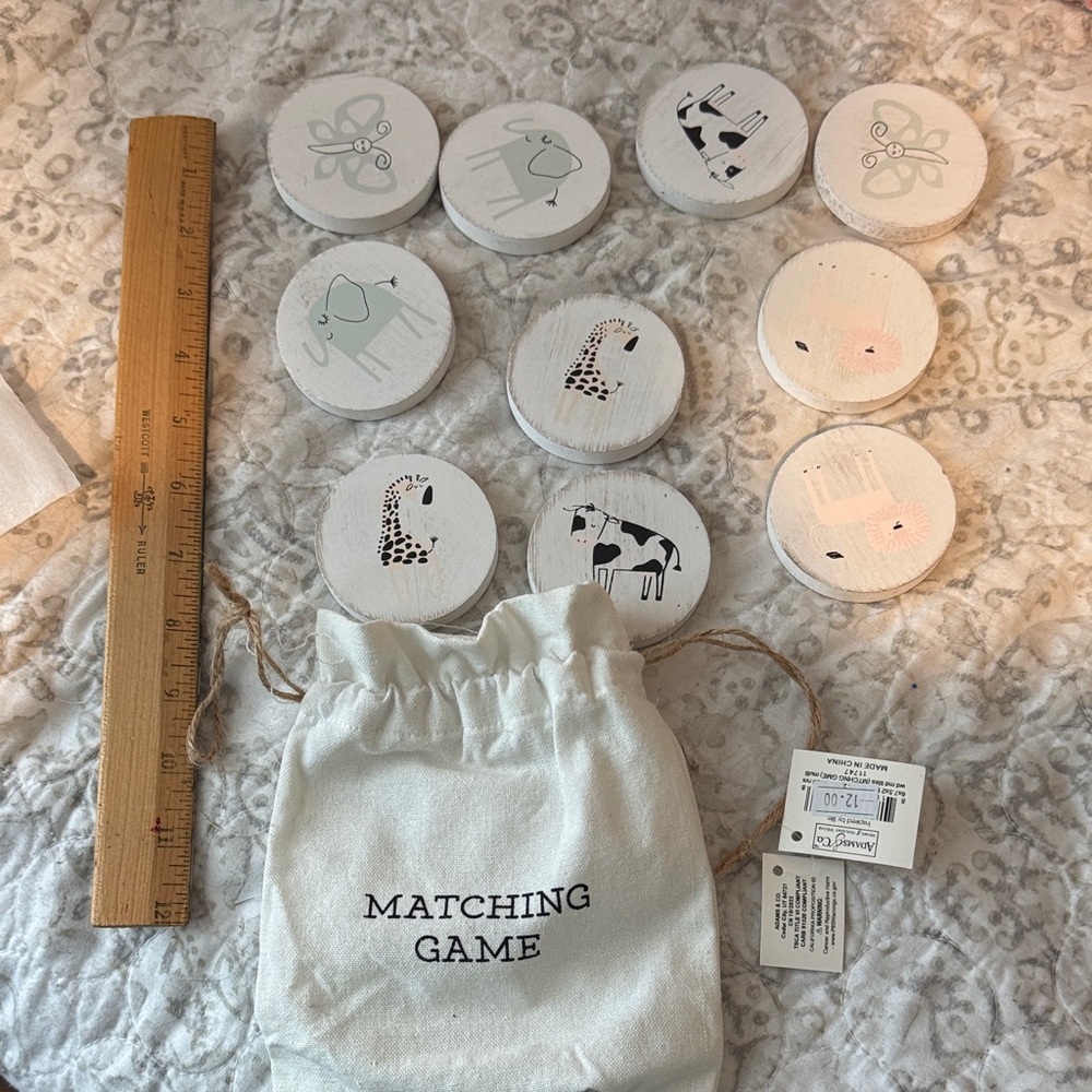 Animal Matching Game Set - White and Black